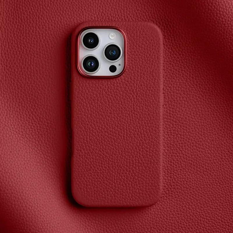 Melkco 100% Натуральная Кожа Чехол для IPhone 16 Pro Max 16 Plus Магнитные Чехлы Премиум Роскошная Коровья Кожа IPhone 16 Защитный Чехол