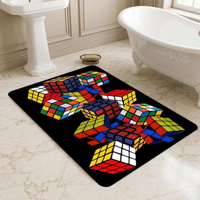 Rubik'S Cube Living Room Nonslip Area Rug Soft Carpet For Bedroom Game Playroom Sofa Office Home Decor Doormat Christmas Gift C9302042