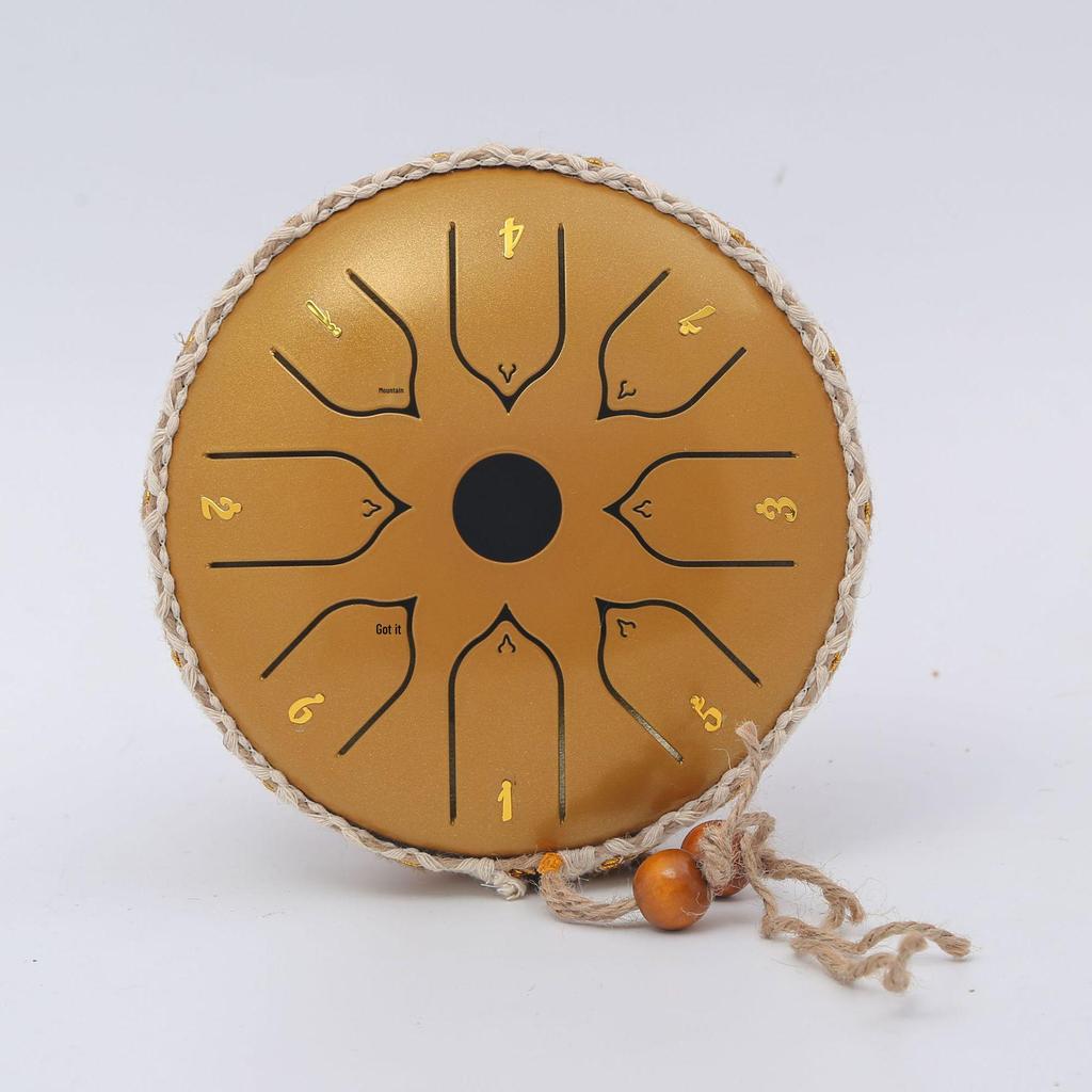 6-inch 8-note Steel Hand Drum for Children - Ethereal Percussion Instrument with Lotus Design
