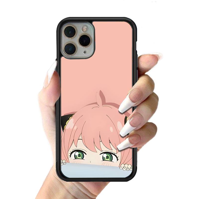 Чехол для телефона Anime Anya Forger, силиконовый чехол из ПК+ТПУ для iPhone 11 12 13 Pro Max 8 7 6 Plus X SE XR, жесткие чехлы