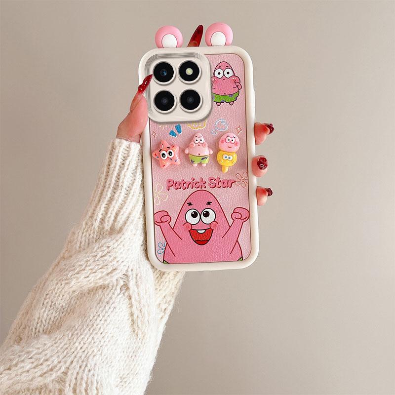 KEYSION Милый чехол с 3D-мультяшным рисунком для HONOR X6b с браслетом, мягкий силиконовый противоударный чехол для телефона Huawei Honor X6b 4G