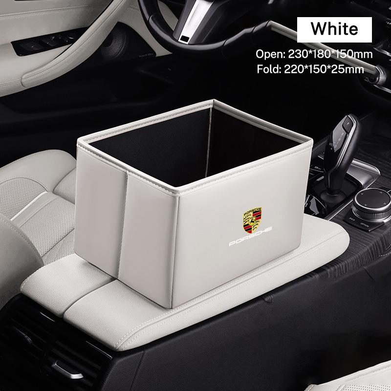 AFEBO1 Car Folding Durable Trash Can Convenient Installation For Porsche Cayenne Panamera Macan 911 718 Taycan Boxster Cayman 918 Pajun