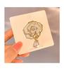 Diamond Inlaid Double Cat Vintage Brooch Cartoon Pin Cross-border Cat's Eye Stone  Alloy Brooch Female