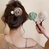Fabric Flower Pearl Hairpin Korean Maillard Simple Exquisite Spring Clip Light Luxury High Sense Back Head Hair Accessories