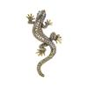 Diamond Lizard Brooch Vintage Black Animal Pin Autumn And Winter Clothing Accessories Men'S And Women'S Corsages