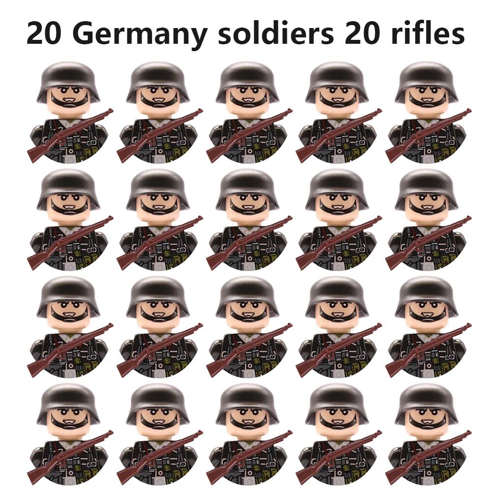 Multi-style military soldiers mini character building blocks DIY assembled building blocks children's collection toys and gifts