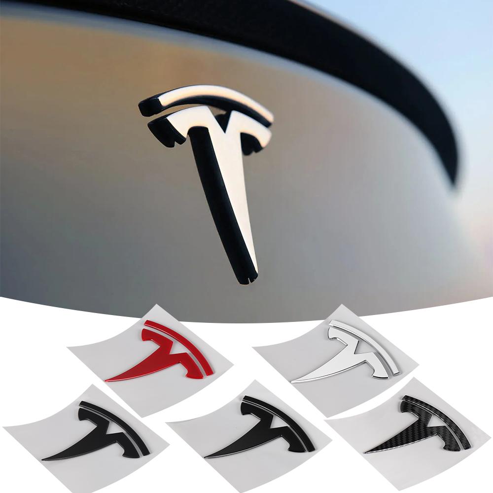 ANA1 3D ABS Car Front Head Hood Emblem Rear Trunk Badge Sticker For Tesla Model 3 Model Y Replacement Decoration Decals Accessories