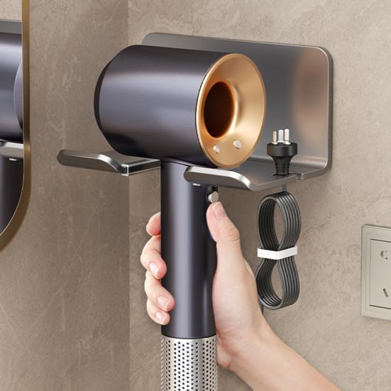 Держатель для фена настенная стойка для хранения выпрямителя для волос сушилка легко
