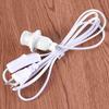 18M White Cable With E14 Socket EU Plug Push Button Switch Light Extender Fire Resistant Extension Cord For Outdoor Kitchen