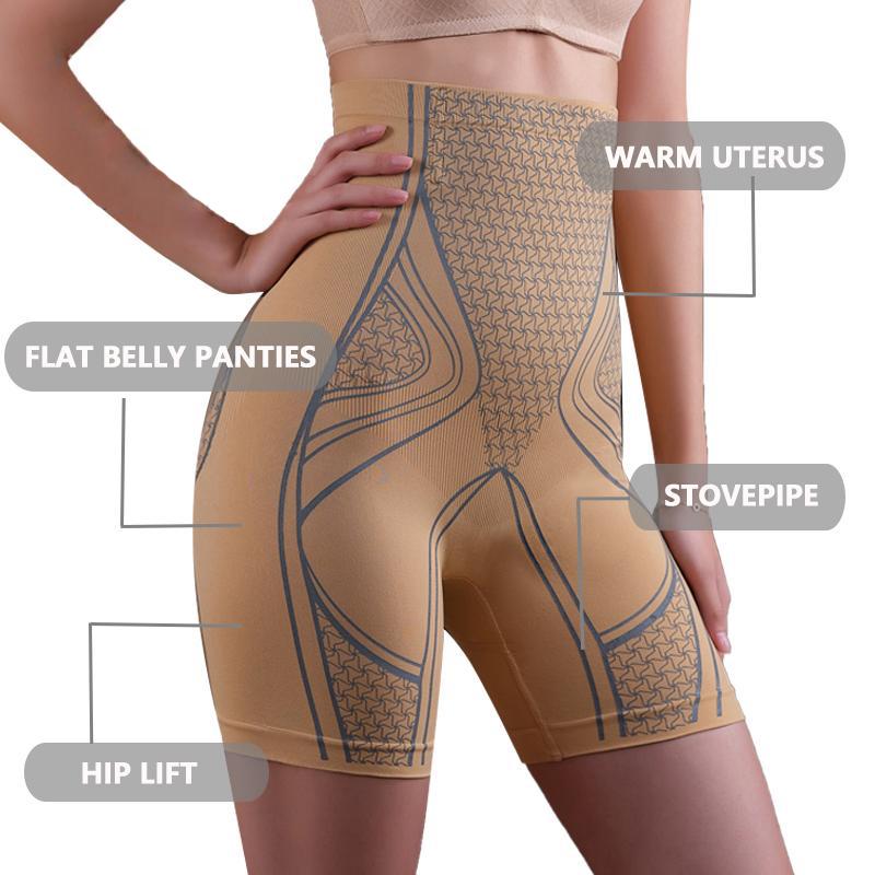 High Waist Flat Belly Panties Women Waist Trainer Boxer Hip Lift Seamless Shorts Slimming Body Shaper Abdomen Underwear