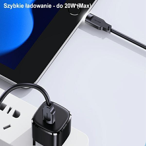 Кабель USB-C на Lightning USAMS 1,2 м Быстрая зарядка Зеленый