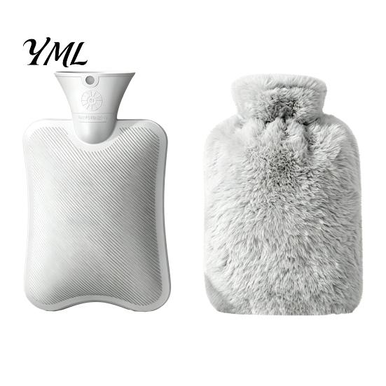 Explosion Proof Water Bag Hot Bottle with Plush Cover, 500/1000/2000ML Leak-proof Bag, Lightweight Cold Compress Pouch for Shoulder, Back, Hand, Legs,