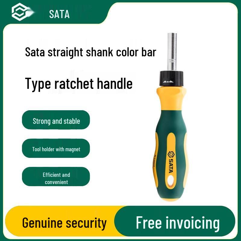 SATA 61004 Поворотная трещоточная отвертка с магнитным держателем 6,3 мм