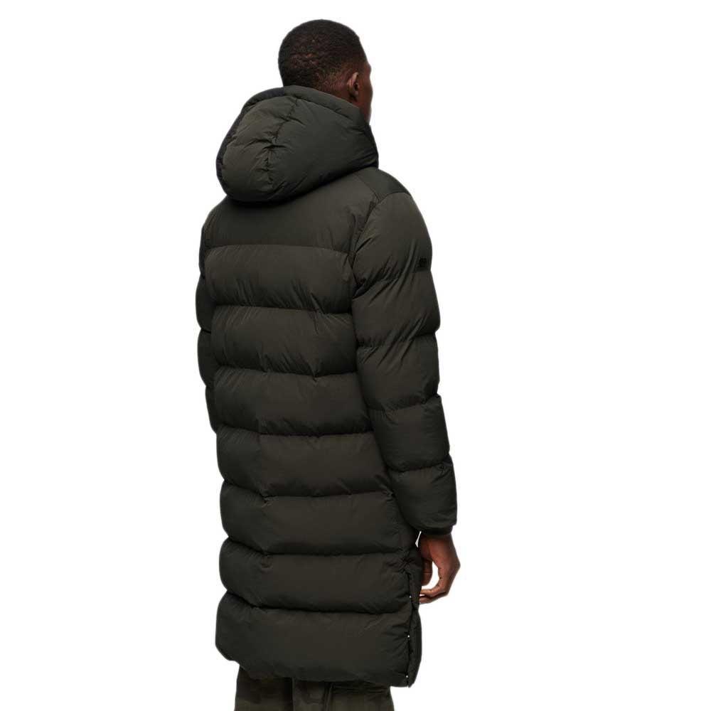 Superdry Doudoune longue à capuche Windcheater full zip Green olive surplus goods