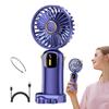 Ручной Мини-Вентилятор Складной Портативный Навесной на Шею USB Перезаряжаемый Вентилятор С Подставкой для Телефона Дисплеем
