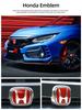 MPC4 1PCS For Honda Fit City Accord Fit VEZEL HRV Odyssey H Emblem Badge Car Hood Grill Rear Trunk Steering Wheel Logo Accessories