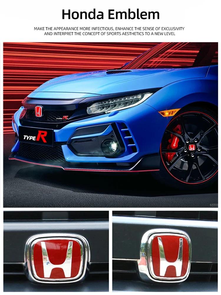 MPC4 1PCS For Honda Fit City Accord Fit VEZEL HRV Odyssey H Emblem Badge Car Hood Grill Rear Trunk Steering Wheel Logo Accessories