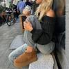 Женский повседневный модный трикотажный свитер с одним плечом, однотонный, облегающий, с длинными рукавами