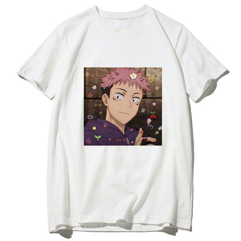 Jujutsu Kaisen Kawaii Графические футболки женские Kawaii летние топы футболка с героями мультфильмов Harajuku японское аниме Ulzzang футболка женская