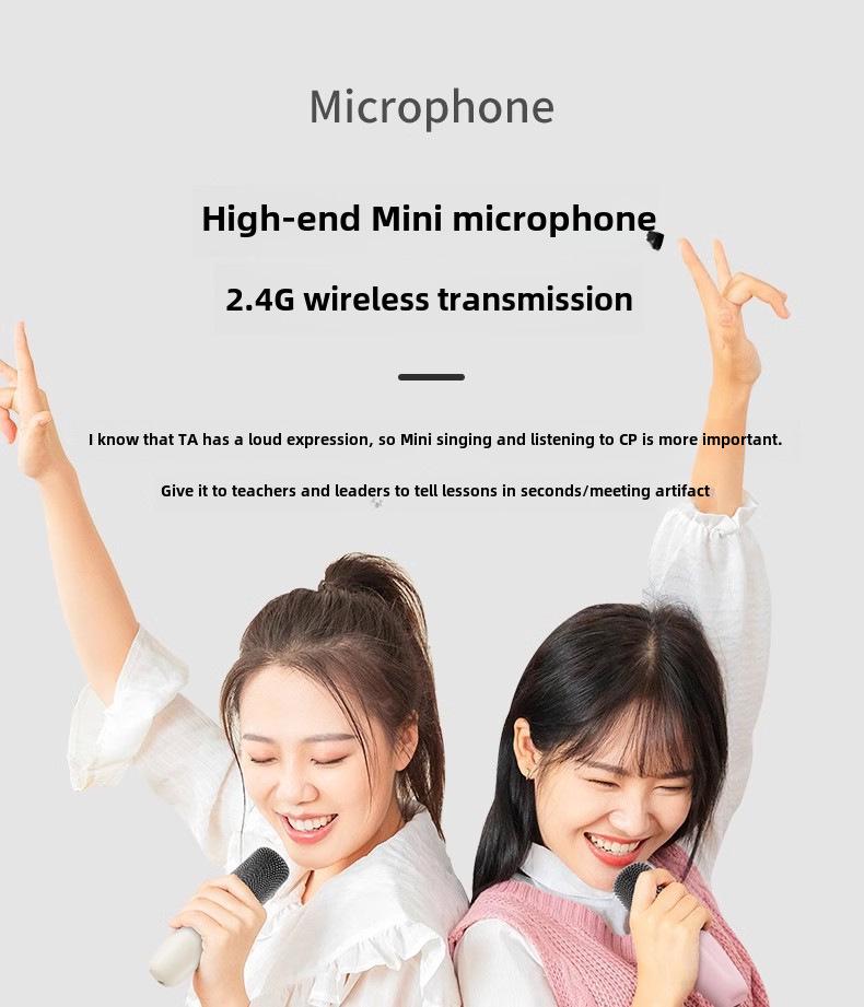 "K12 Bluetooth Speaker with Integrated Microphone for Outdoor Live Broadcast and Home Karaoke"