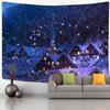 Рождественская ночная сцена, гобелен, настенный мультяшный рисунок, снежная сцена, Новогоднее украшение для дома