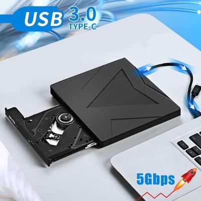 Внешний DVD-привод USB 3,0 кабель портативный CD DVD RW привод записывающая горелка оптический плеер, совместимый для ноутбука, настольного компьютера IMac