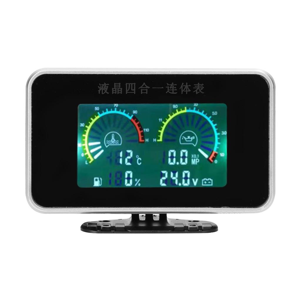 4 в 1 автомобильный ЖК-метр цифровой датчик давления масла напряжение воды температура топлива универсальный прибор 9-36 В для автомобиля грузовика внедорожника автофургона