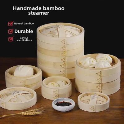 «Самодельная бамбуковая пароварка для домашнего и коммерческого использования — идеально подходит для приготовления булочек на пару»