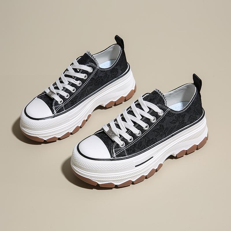 Модные классические парусиновые туфли CRLAYDK для женщин, низкие, повседневные, на платформе, кроссовки, женские, с принтом, модные, для увеличения роста, для ходьбы, теннисные