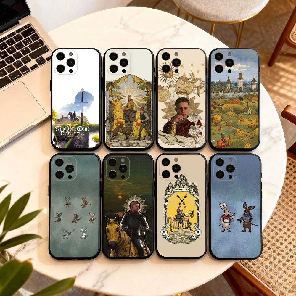 KCD Kingdom Come Deliverance Phone Case For iPhone 17,16,15,14,13,12,11 Plus,Pro Max,XS,Soft Silicone Black Cover