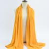 Women's Solid Color Pearl Chiffon Bubble Scarf, Long Silk Headscarf, 70x180cm, Middle Eastern Style