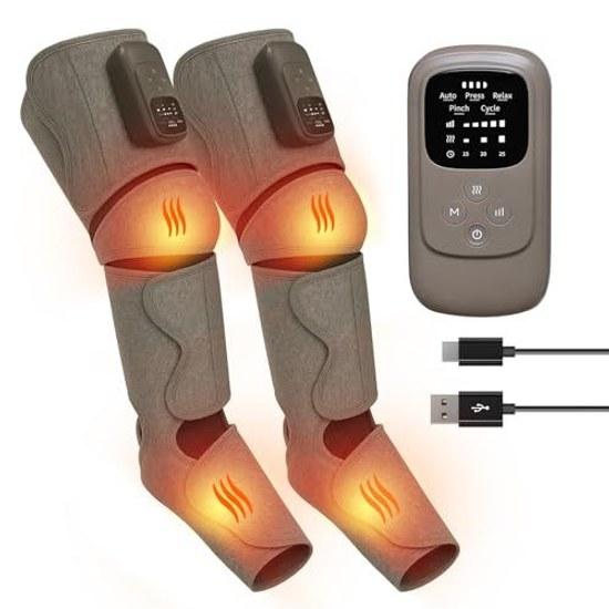 Набор из двух устройств Cordless HuBDIC для ухода за ногами с воздушным давлением (Стопы + Икры Бедра) Охватывает всю ногу Подошва 5 Режимов Уровней Интенсивности 3 Нагреватель Тепло КоленоСтопа