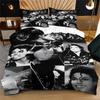 Michael Jackson Print Duvet Cover Set Classic The King Of Pop Collage Bedding Set Retro Cozy Quilt Cover Sets Bedroom Decor Gift