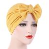 Detachable Active Bow Beaded Headscarf Turban Hat
