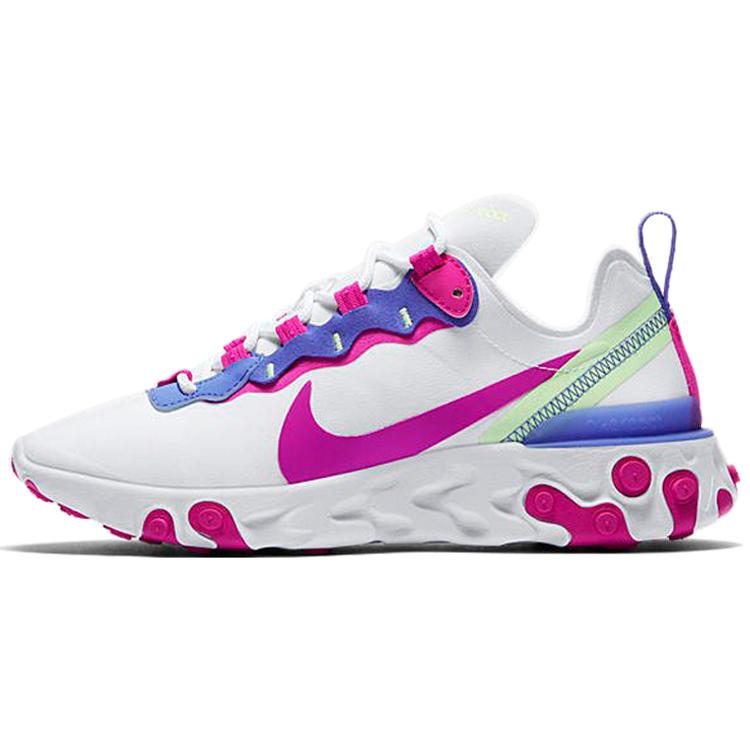 Nike Женские кроссовки Nike React Element 55 White Fire Pink BQ2728-104