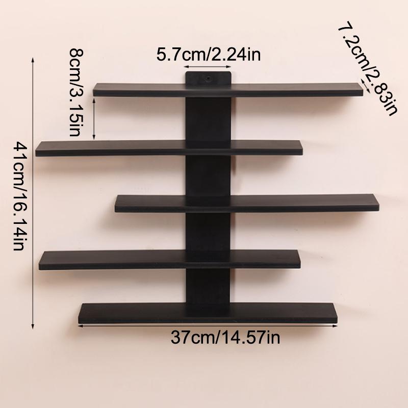 5-Tier Adjustable Wall-Mounted Display Shelf For Action Figures, Small Building Blocks & Collectibles - Modern Home Decor Storag