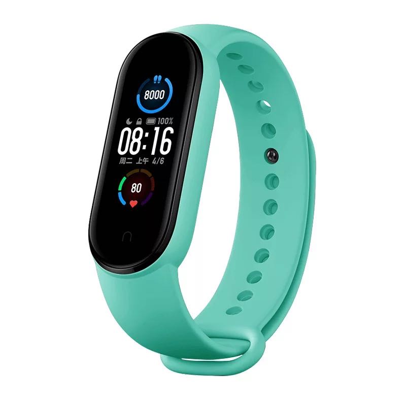 Силиконовый ремешок на Xiaomi Mi Band 5