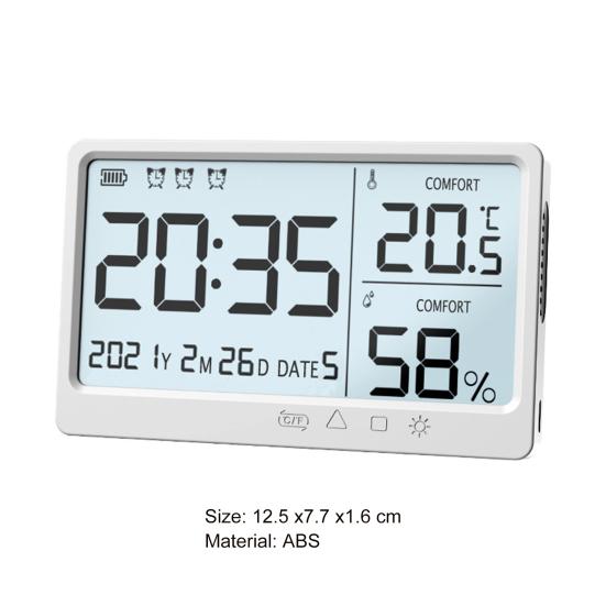 Цифровой гигрометр, настенный, высокоточный, с сенсорной кнопкой, обнаружение влажной и сухой АБС-пластика, антикоррозийный тестер влажности для дома