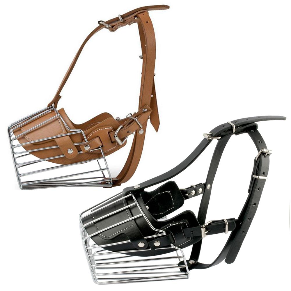 Черный/коричневый прочный металлический проволочный намордник для собак большой породы собак амстафф питбультерьер против укусов и лая жевательные намордники