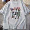 Футболка с надписью «Music Band Gorillaz PUNK ROCK» для мужчин и женщин, лето 90-х, хлопковые футболки с коротким рукавом и круглым вырезом, винтажная одежда 2000 года