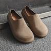 Fashion Fashion Slippers for Men Classic Suede Men Mules Shoes Leather Potato Shoes Handmade Beach Slides Leisure Walk Male Lazy Flats