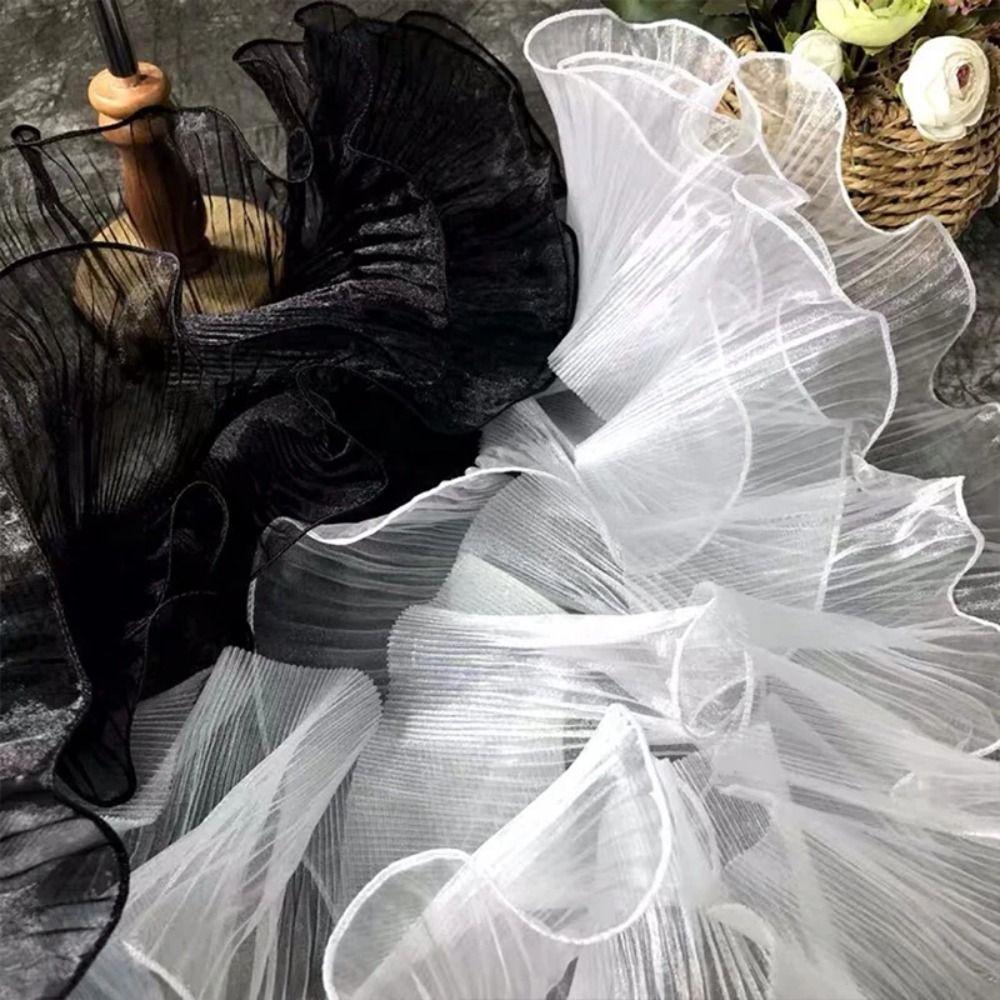 Поставка одежды цвета русалки, 1 ярд, швейный материал «сделай сам», новая плиссированная кружевная лента