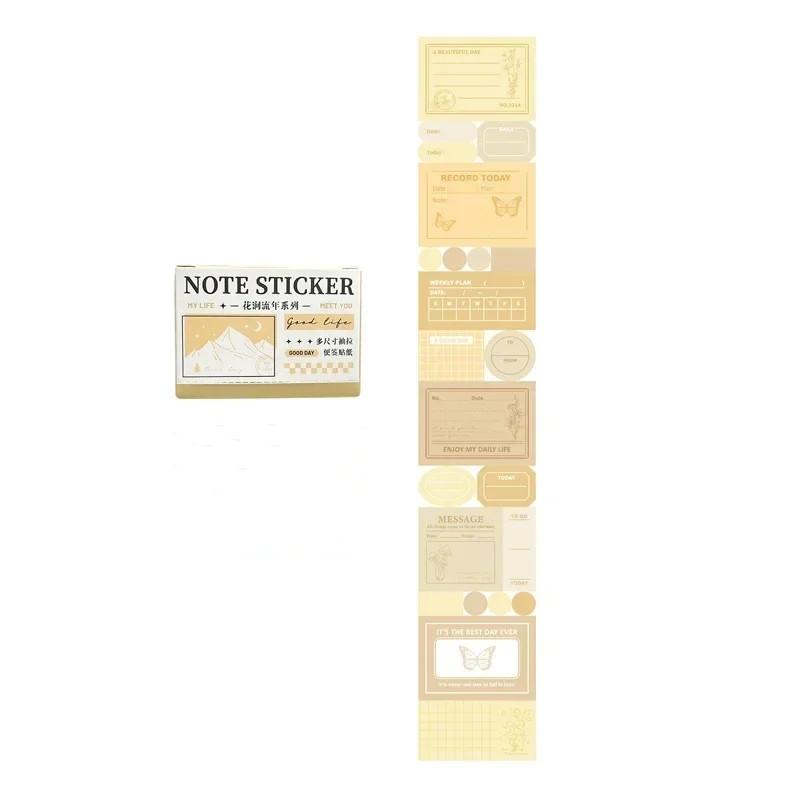 Pull Out Style Washi Tape Retro American Style Decorative Scrapbook Sticker Asethetic Study Sticky Note Cute Stationery Sticker