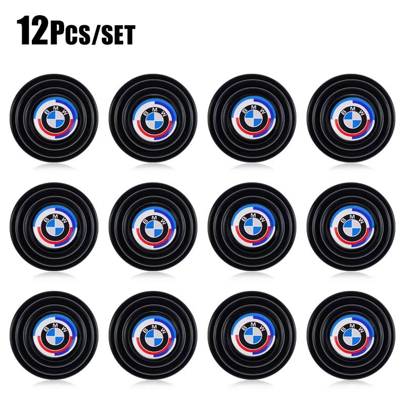 vbjly8 4/8/12Pcs Soundproof Silicone Pad Car Styling Door Crash Pad For BMW M E46 E90 E60 F30 F10 E39 E36 F20 G30 G20 E87/Car TireValve jo55