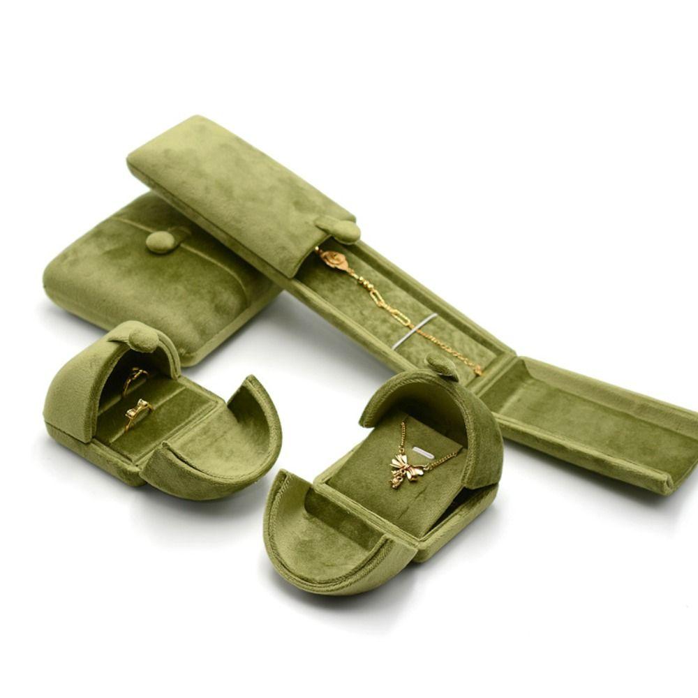 Роскошная бархатная шкатулка для украшений, винтажный держатель для хранения колец/ожерелья/браслета