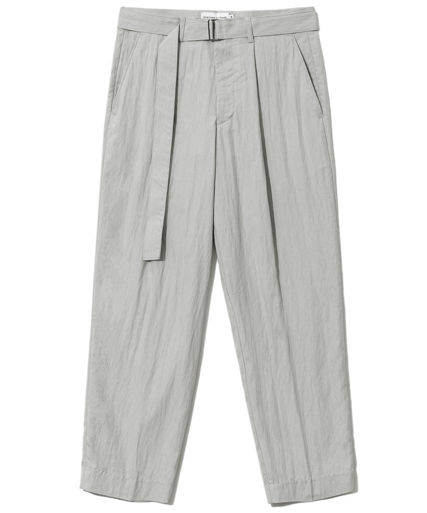 COSTUME O’CLOCK Belt One-Pleat Balloon Fit Crop Slacks Rn.Greybeige Coospt174Rngbeige