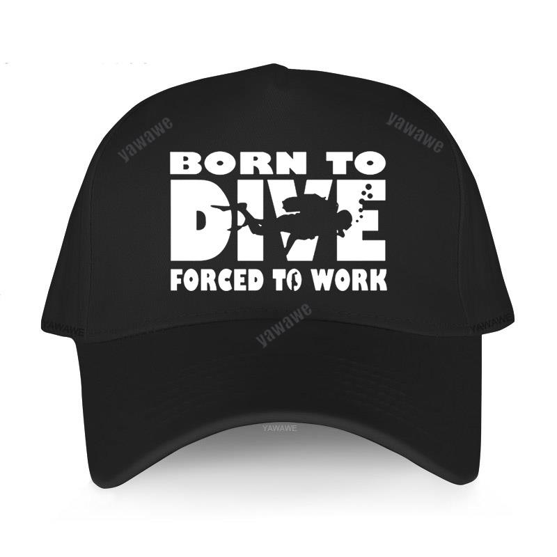 Черная повседневная бейсболка с принтом для мальчиков MSP BORN TO DIVE вынуждена работать Мужская женская летняя шляпа уличные кепки Snapback спортивный капот