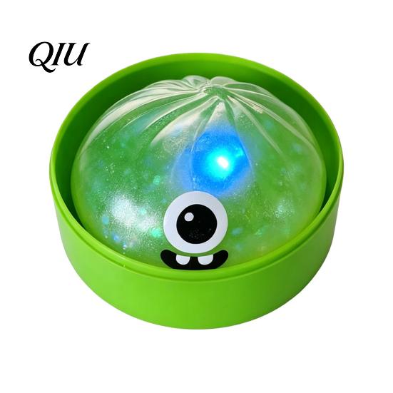 Stress Relief Toys Halloween Glitter Dumpling Squeeze Toy, Spooky Ghost Pumpkin with Steamer, Cute Travel Fidgets for Kids Slow Rising Bun Fidget Toy