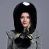 Женские зимние шапки и кепки Шапка из натурального лисьего меха с хвостами 2 помпона Пушистый мех Элегантная Модная Стильная Теплая шапка с ушами