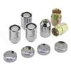 4Pcs Universal M12x1.5 Wheel Lock Lug Nuts 12mmx1.25 Anti Theft Wheel Nuts + 2 Keys Set for Car Truck Hex Insert Lock Nut